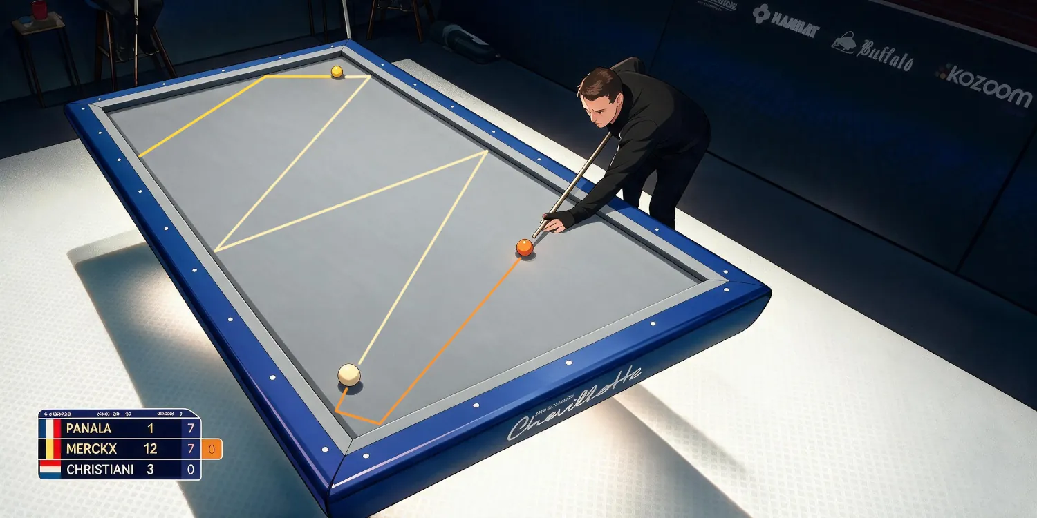 Live ball tracking and shot graphics for televised carom billiards